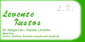 levente kustos business card
